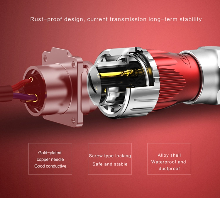 Dh20 Series 5 Pole Power Connector/5 Cores Male and Female Connector