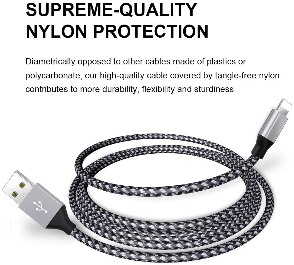 Mobile Phone Accessory Fast Charging USB Data Lightning Cable for iPhone