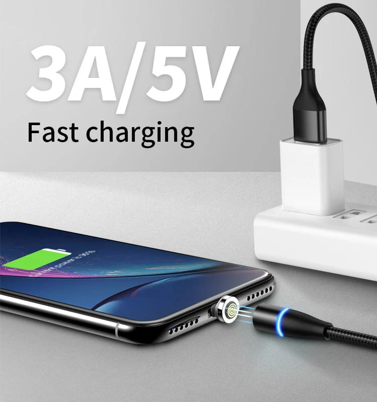 Hot Sale Tongyinhai 5V 3A 3 in 1 Magnetic USB Cable Type C Micro Lightning Magnetic Cable Fast Charger