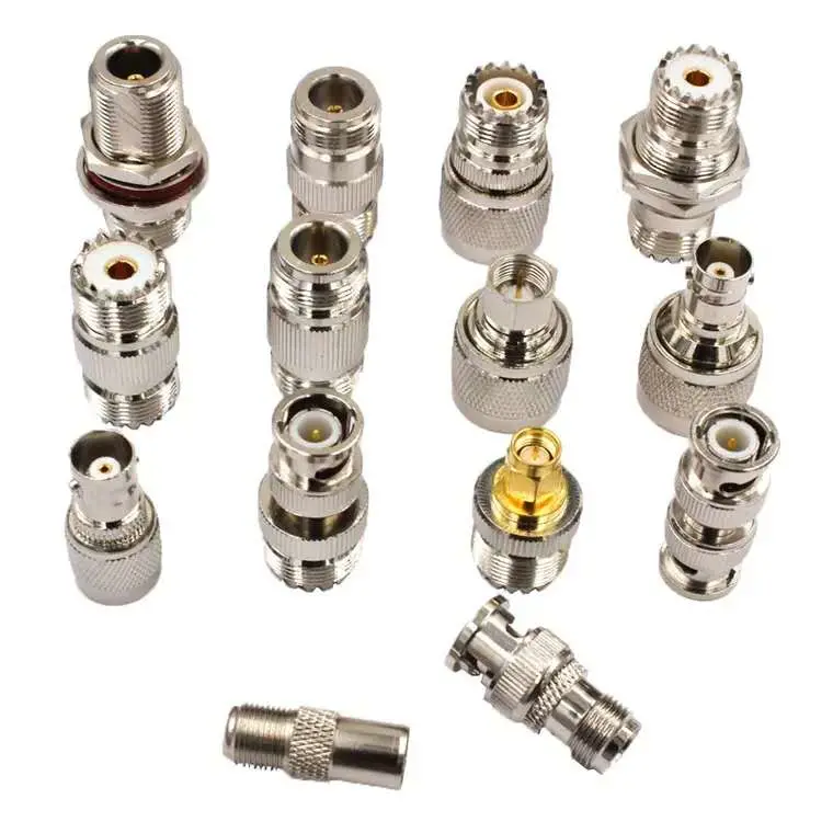 Straight Double Female BNC Connector RF Coaxial Connector CCTV Audio Connector