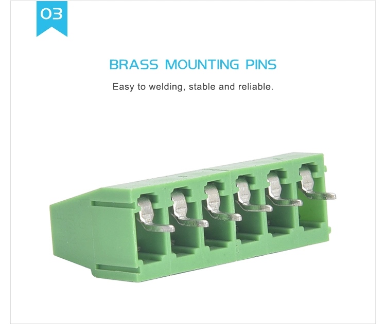 High Quality Ce 5.0 Wire Screw Clamp PCB Terminal Block Connector
