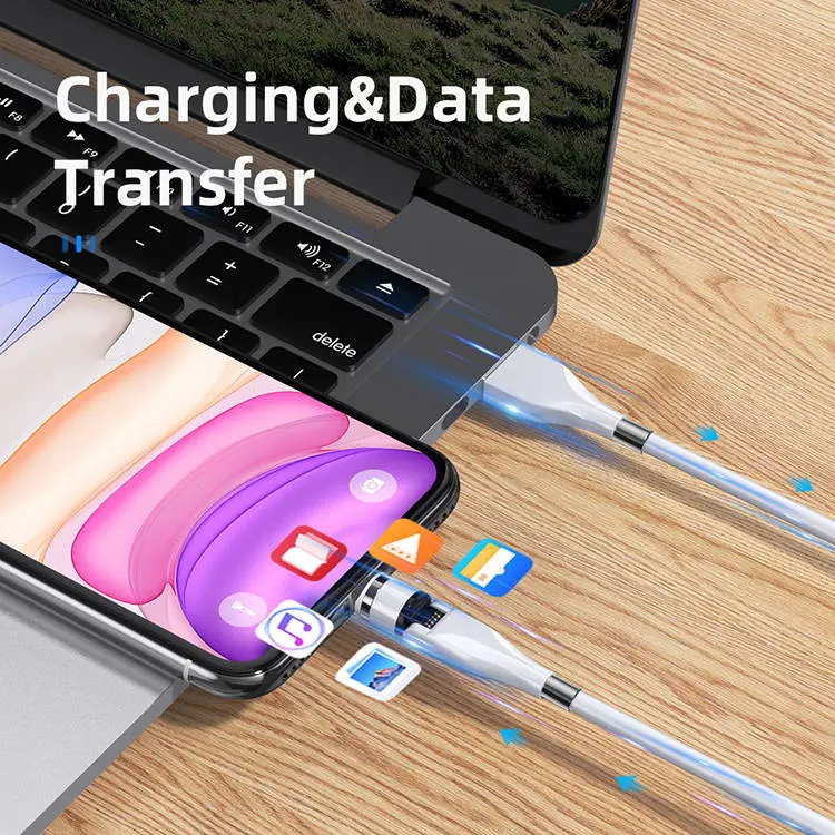 New Tongyinhai Mobile Phone Charger Cable Cell Phone Charging Magnetic USB Cables for iPhone