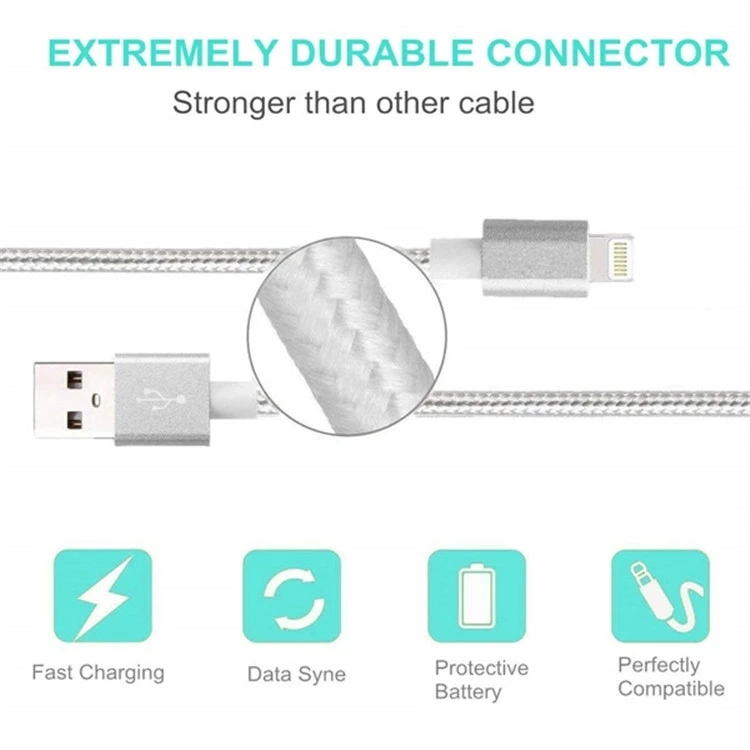 1.5m Fast Charging Cable USB Charger Cable for iPhone Charger Lightning Cable