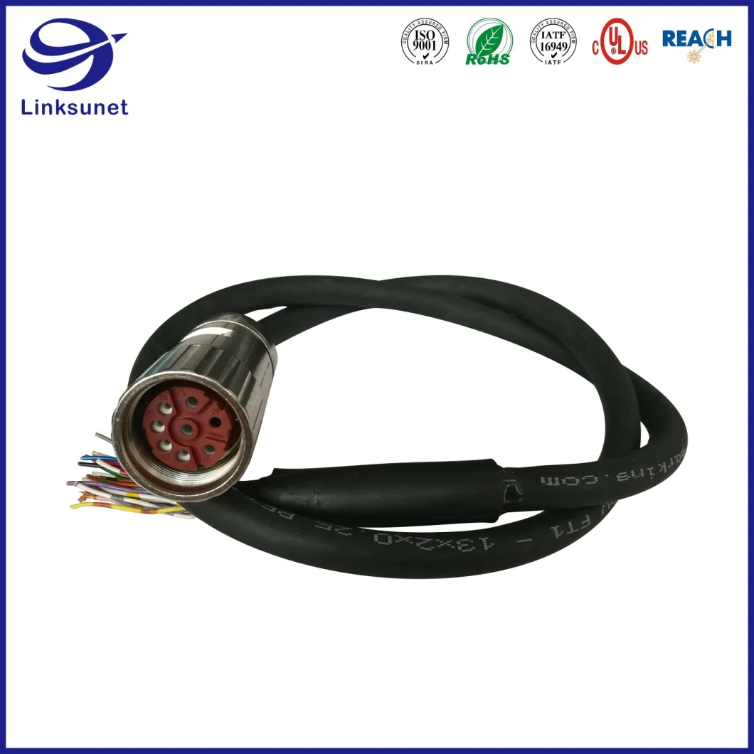 Servo Control System Wire Harness for Straight 623 Series 8pin Circular Connector