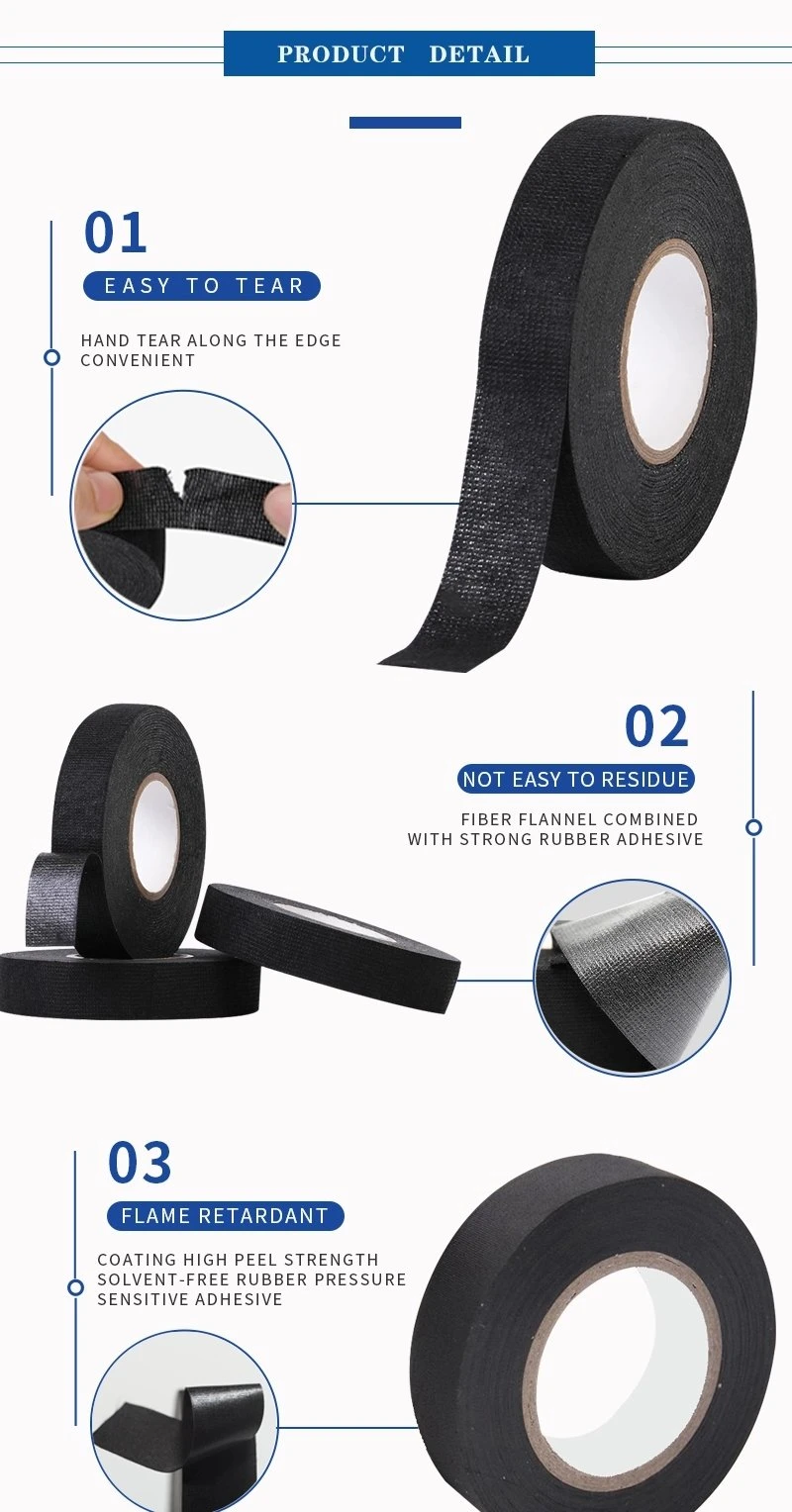 High Quality Automotive Cloth Fleece Insulation Wire Harness Tape