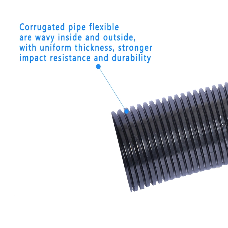 Plastic Flexible Automotive Cable Wire Loom Split Corrugated Convoluted Tubing