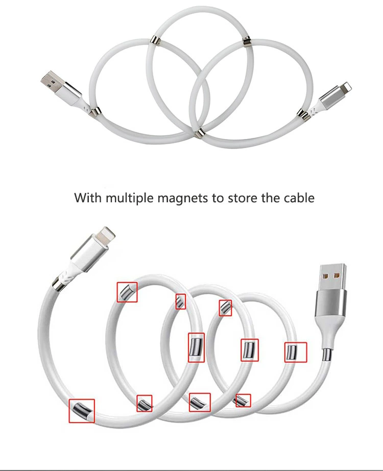 Wholesale Tongyinhai Mobile Phone Magnet Fast Charging Storage Portable Data Cable 3 in 1 Magnetic USB Cable