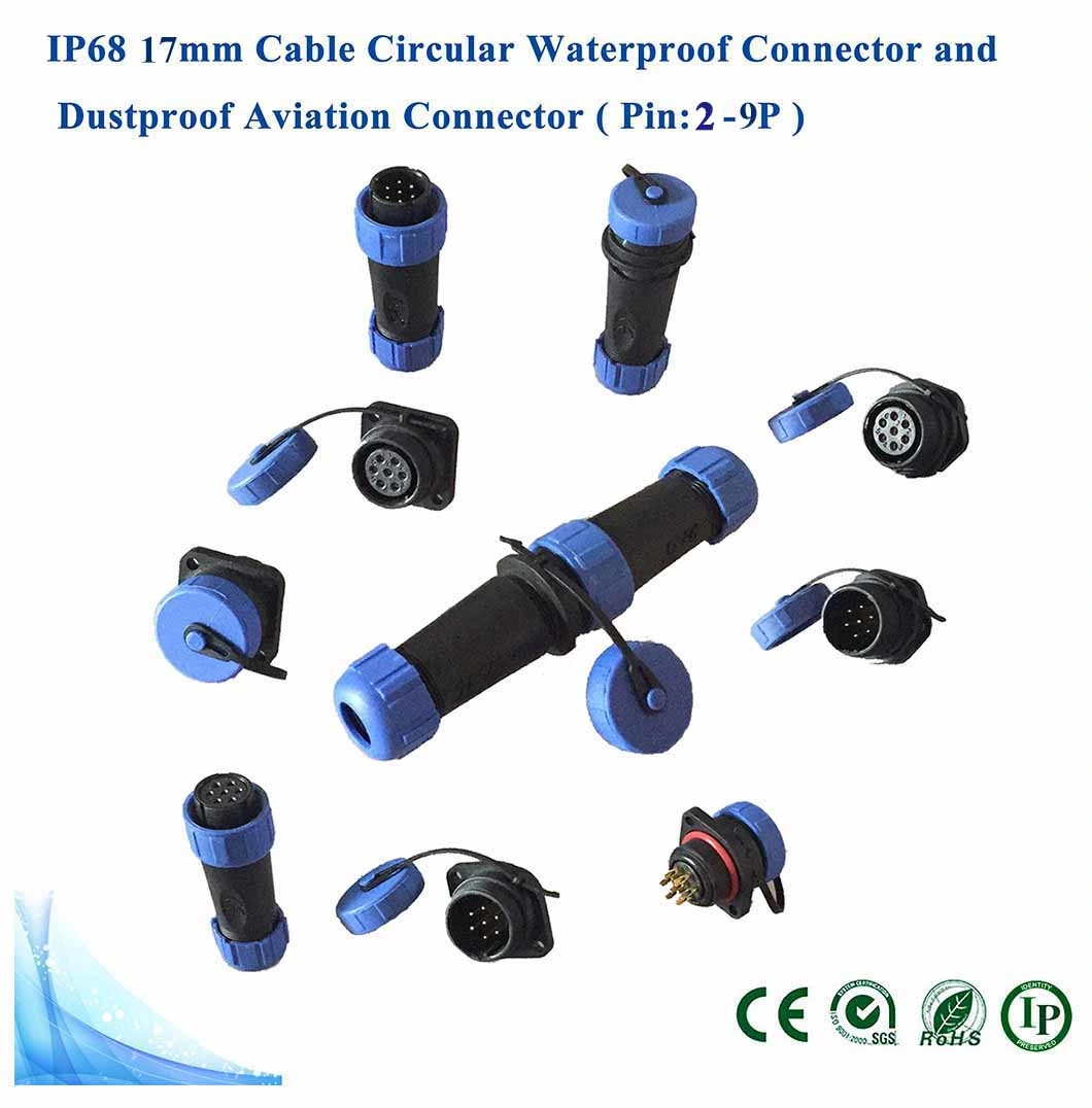 17mm Waterproof Power Connector Industry Connect IP67 Wire Factory