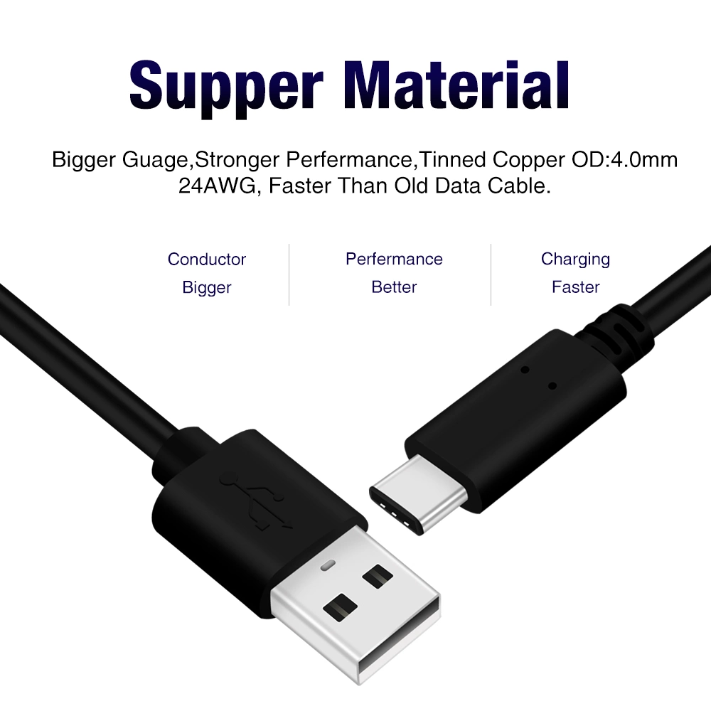 USB C Cable Fast Charging Data Cabel 1m 2m 3A USB Type C Cable Fast Charge