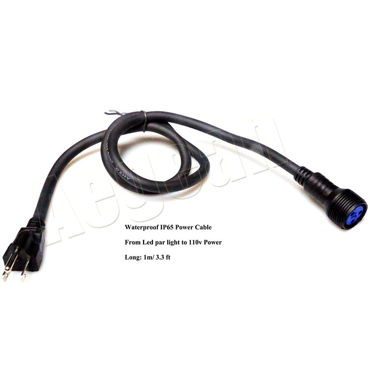 Outdoor Stage Lights Cable Wire 1m DMX Cable 1m Power Cable for Waterproof LED PAR Light