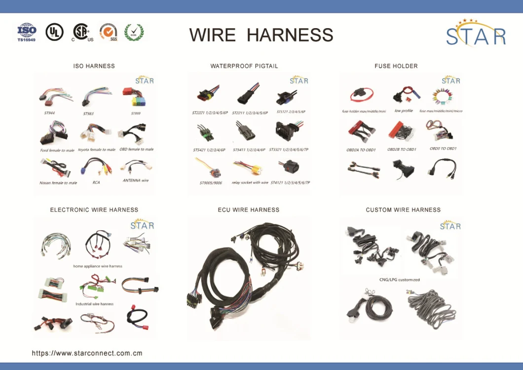 Manufacture of Custom Car Tail Light Wiring Harness Auto Wire Loom Cable Assemblies
