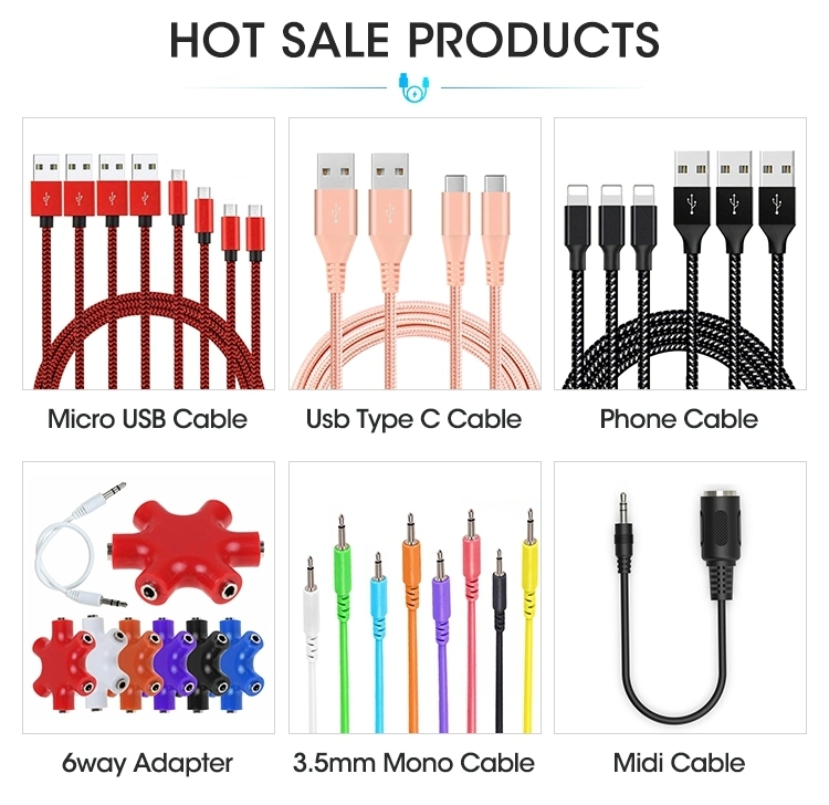 Nylon Braid Cable Data Charger Cord Lightning to USB Cable