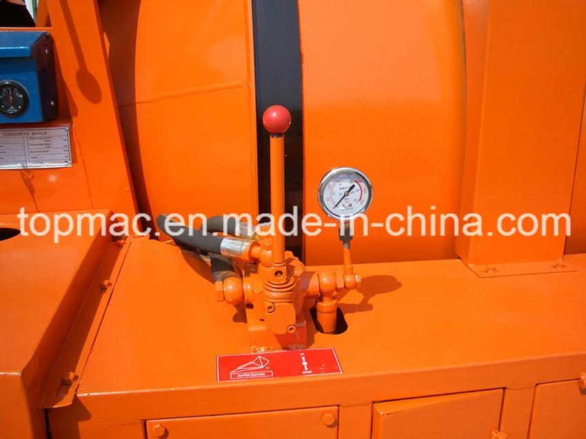 Diesel Concrete Mixer Wire Rope Hoisting Tipping Hopper (JZR350)