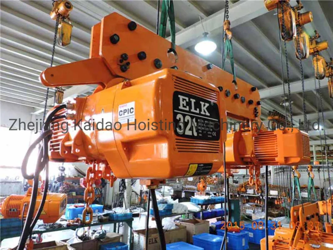 30ton Electric Winch H Beam Lifting Chain Hoist with Trolley