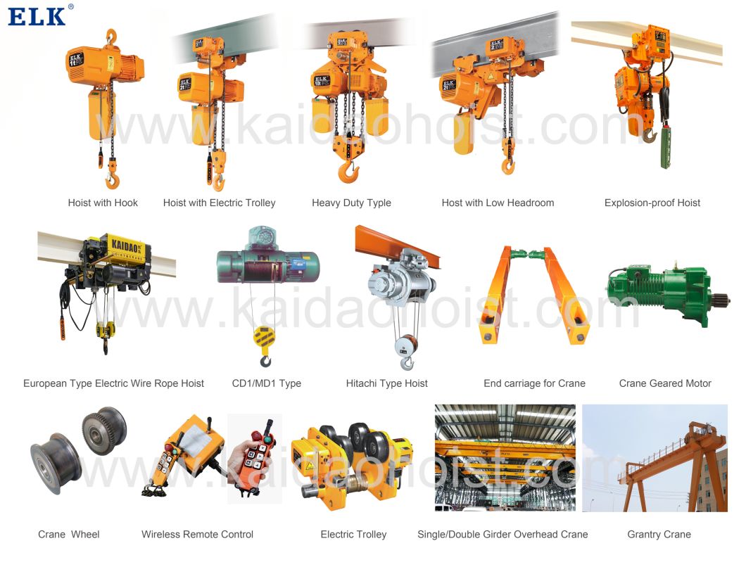 Mining Machinery OEM Electric Chain Hoist with Motorized Trolley