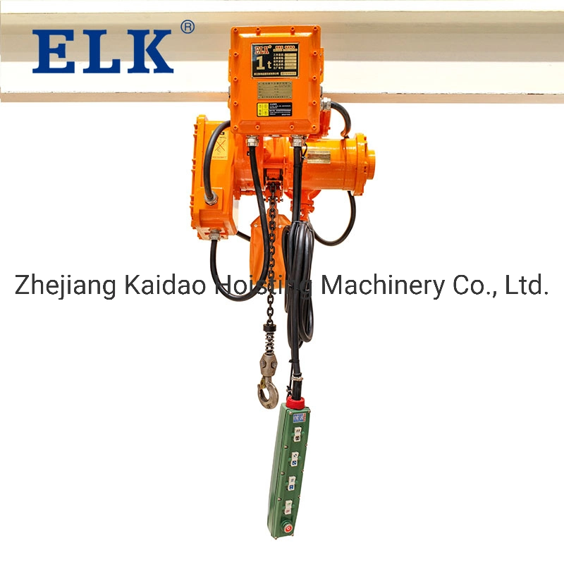 Elk Supply Explosion Proof 1ton Electric Chain Hoist for Outside Use