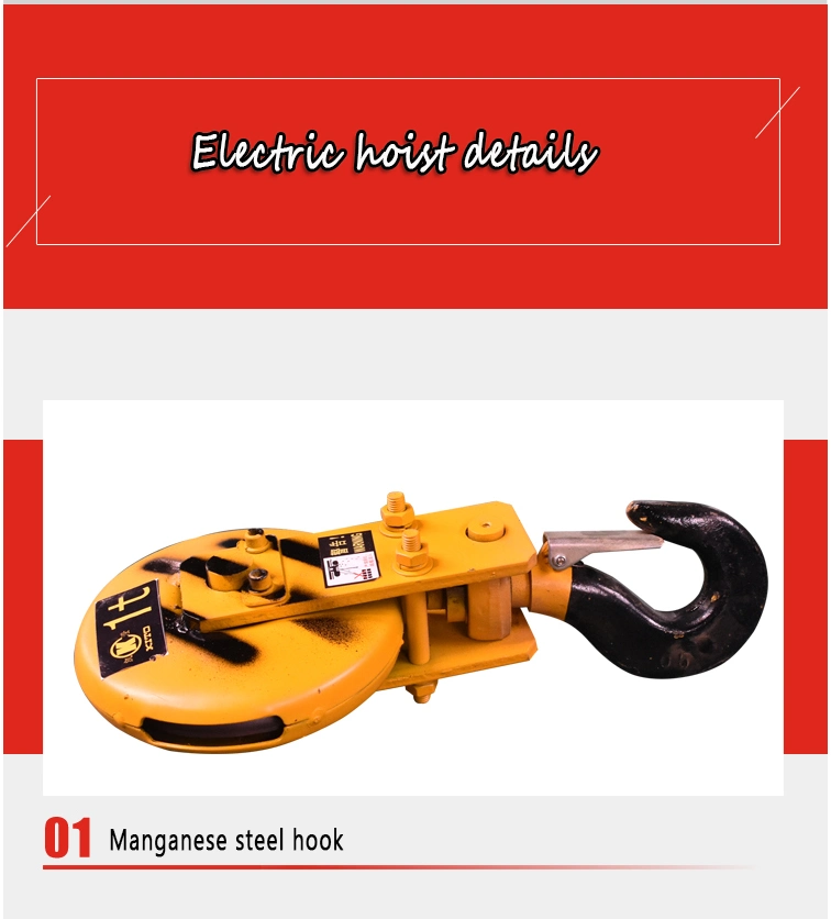 2ton 6m 9m Hoist Widely Used in Workshop Electric Wire Rope Hoist for Sale