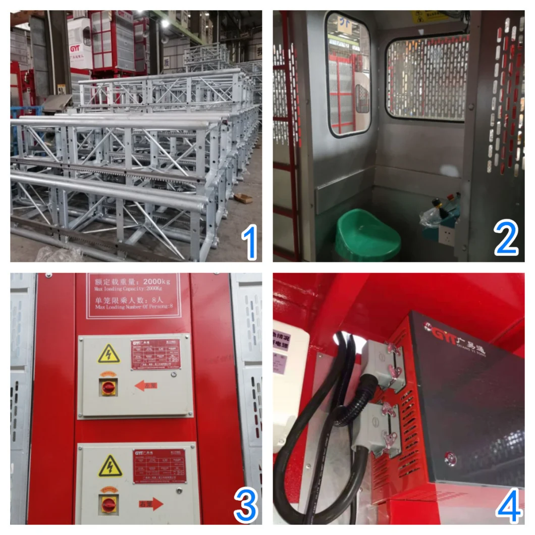 Double Cage High Speed Sc200 Construction Hoist Building Buck Hoist From China Manufacturer