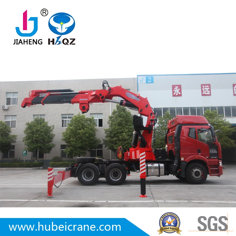 China Truck Manufacturers Lorry Crane 38ton SQ760ZB6 Truck Mounted Crane Knuckle Boom Crane for sale
