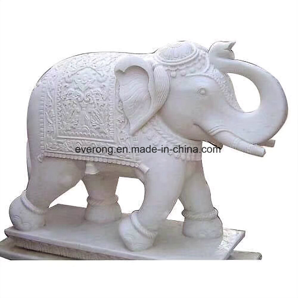 Stone Marble Granite Elephant Carving Garden Elephant Statue/Sculpture for Sale