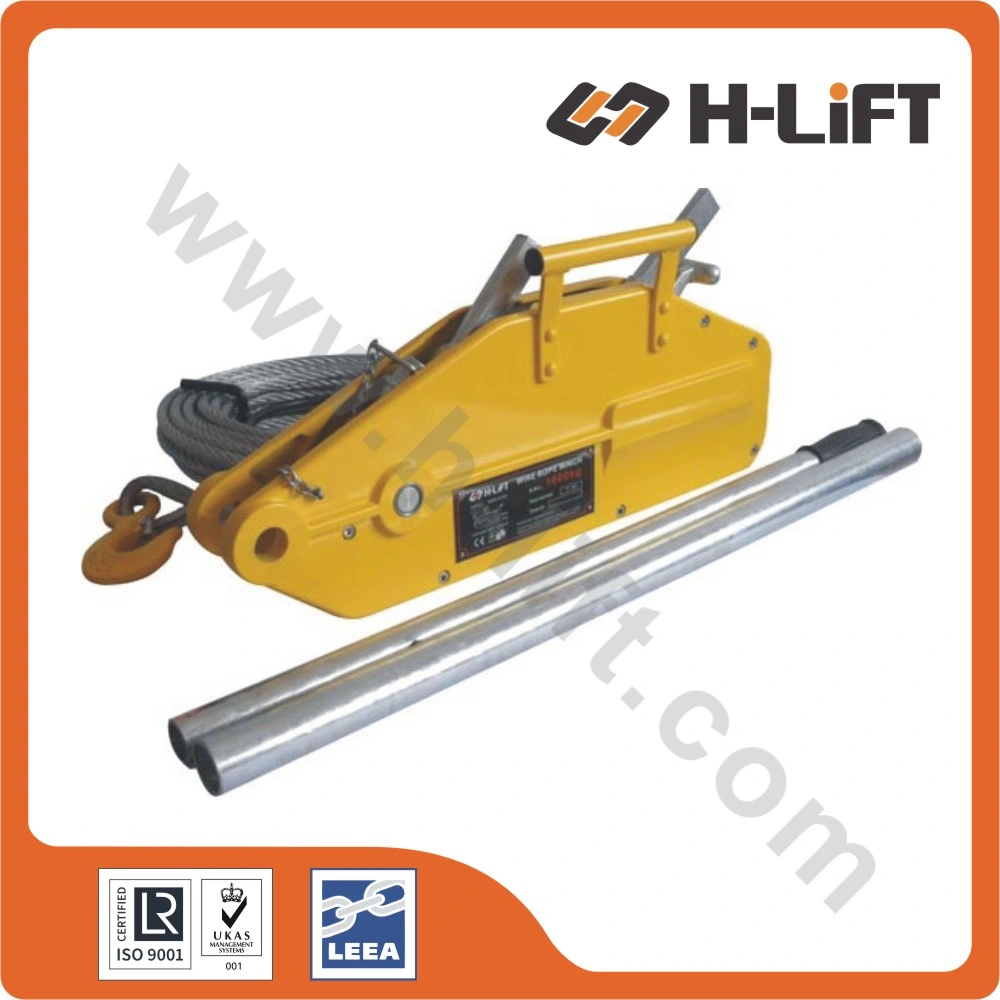 0.8t-5.4t Wire Rope Pulling Hoist / Wire Rope Winch / Cable Puller/ Tirfor Winch