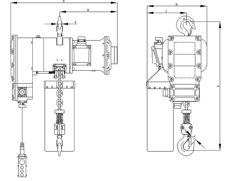 Explosion -Proof Electric Chain Hoist with Electric Trolley