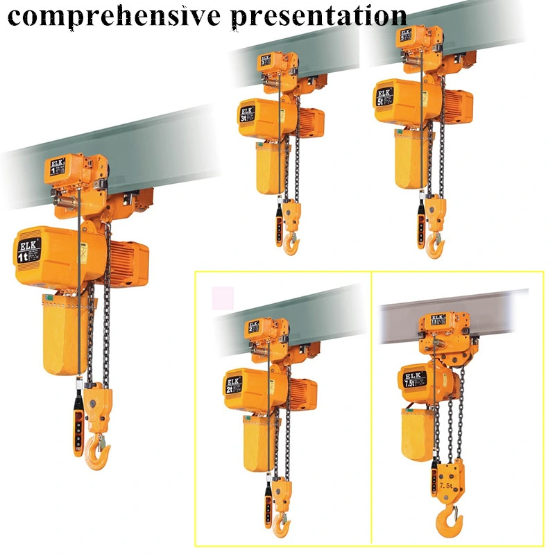 2ton Double Speed Electric Chain Hoist Construction Machinery and Clutch Hoist with Electric Trolley