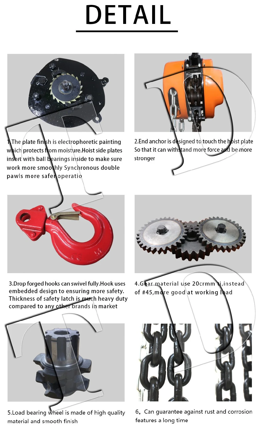 Chain Hoist 1 Ton 3 Meters Manual Chain Hoist 2 Ton Chain Block Manufacturer