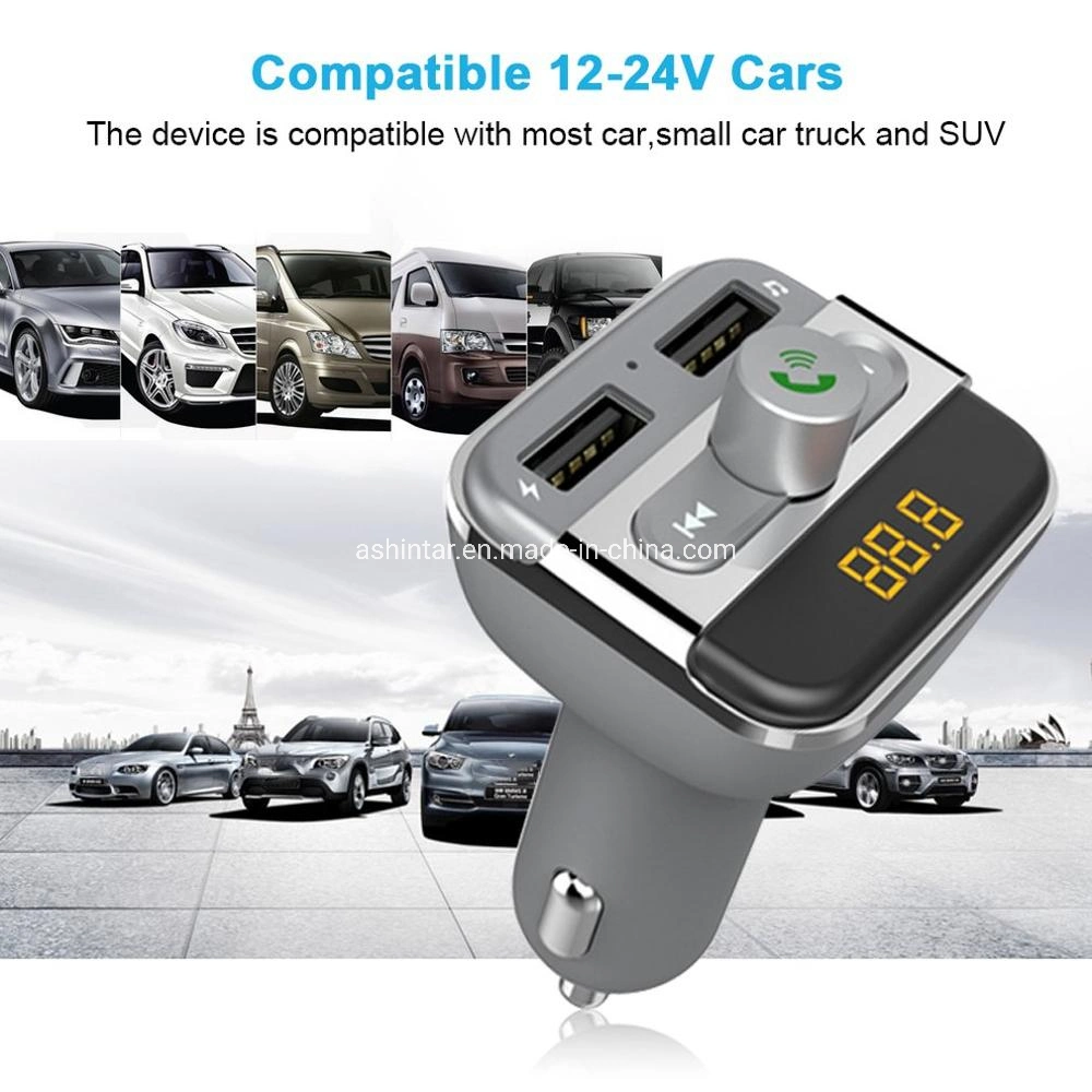 Wireless FM Transmitter Dual USB Charger Audio MP3 Player Dual 2 USB Car Charger