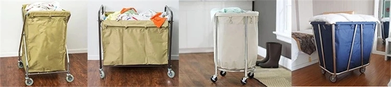 Heavy Duty Stainless Steel Room Service Laundry Linen Housekeeping Trolley Cart
