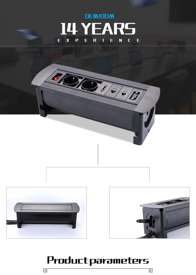 Conference Desktop Power Socket Data Flip up Outlet with Electrical Outlet Socket