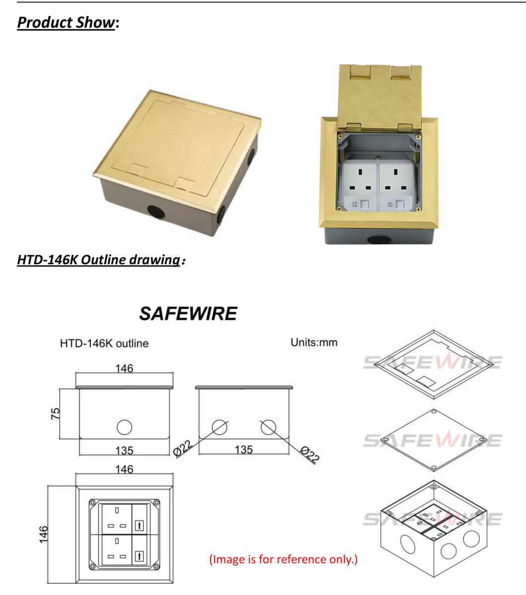 Brass Alloy Cover Type Floor Socket / Electrical Outlet / Grounded Tank