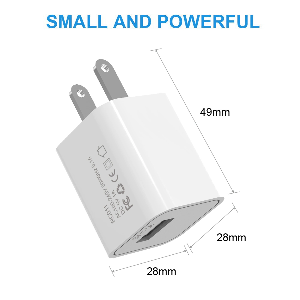 5V 1A Us Plug Single USB Wall Charger Adapter Android USB Charger