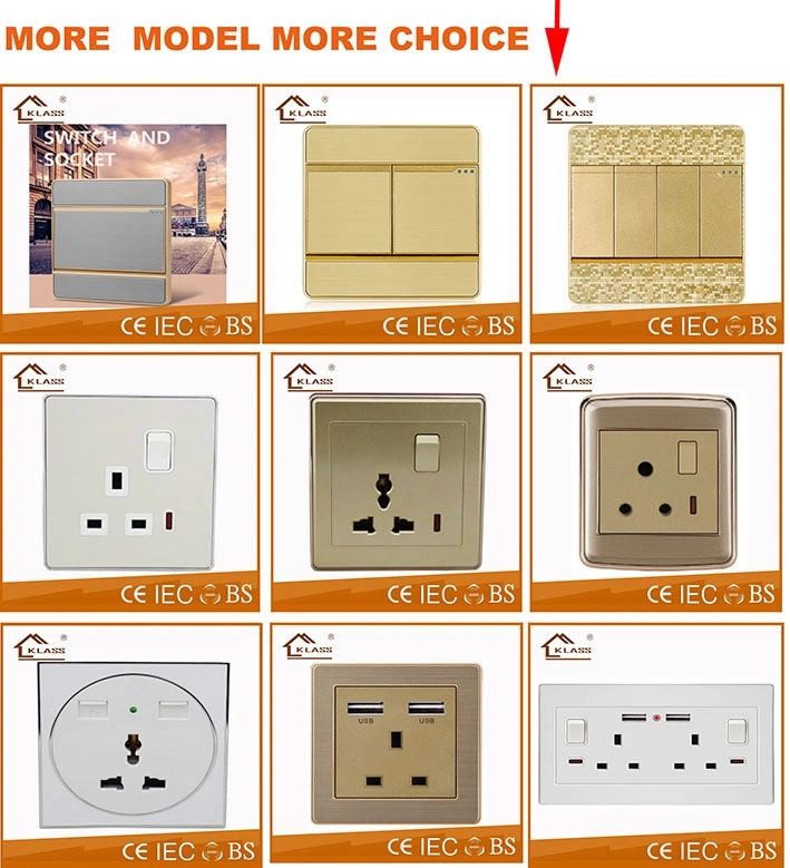 BS 4gang 2 Way 10A Electrical Light Wall Switch