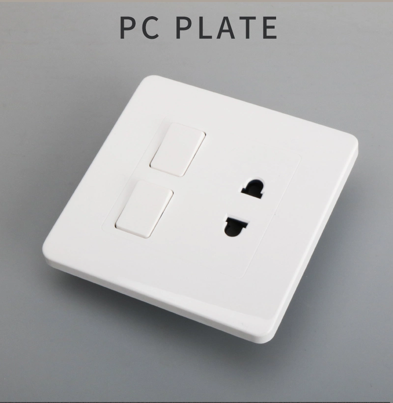 Cheap Price White Wall Lighting Switch and Electrical Power Socket Outlet Easy Insert