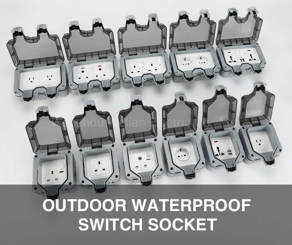 Weatherproof Socket IP67 Outdoor Sockets Electrical Waterproof Socket Enclosure Outlet