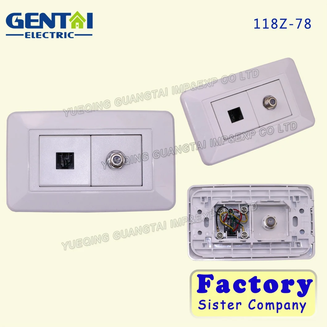 South American Modern Wall Electric TV+Tel Socket