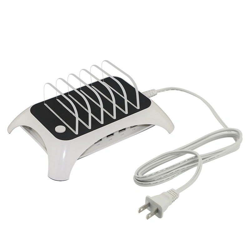 Multi-Port Charging Station 5-Port USB Charging Stand Smart USB Charger