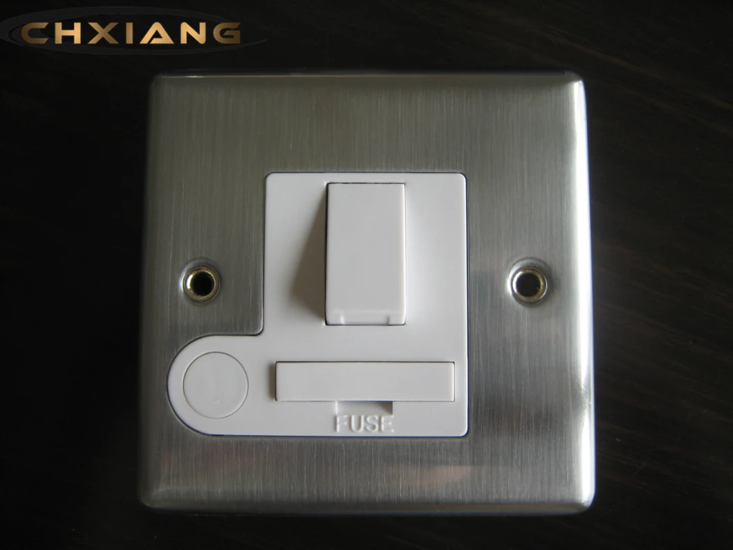 UK Brushed Chrome 2 Gang 2 Way 10A Electrical Light Wall Switch