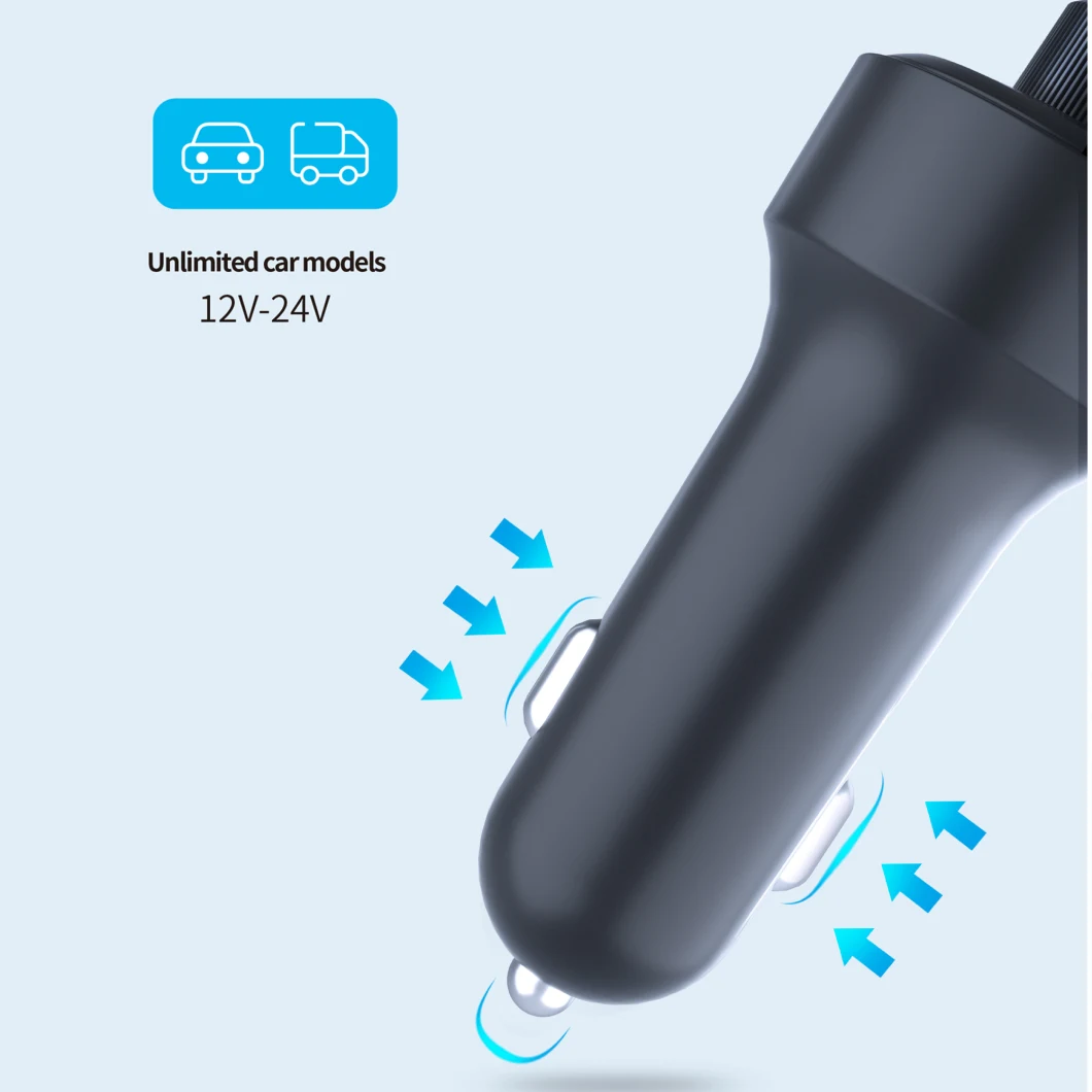 3.1A Type C +Dual USB Mobile Charger with LED Lighting