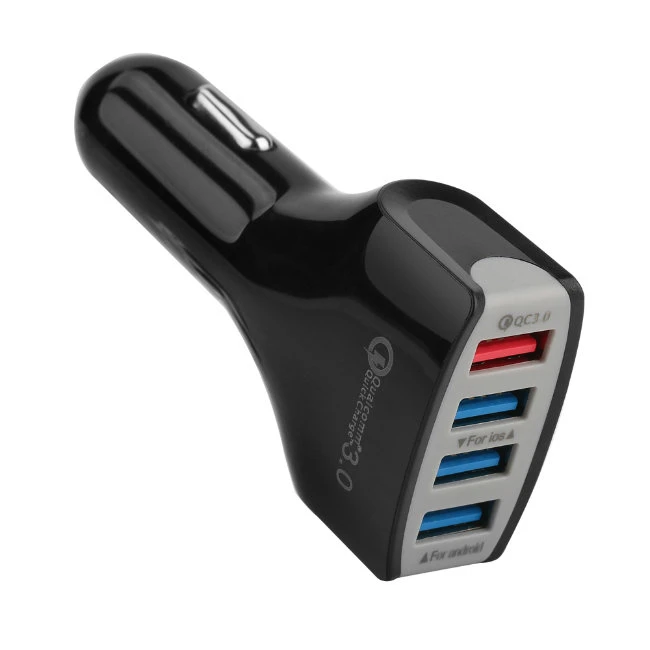 4 Port USB Charger Fast Charging QC3.0 Smart Car Charger