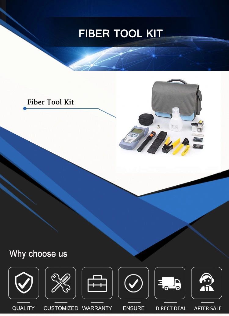 FTTH Fiber Optic Assembly Termination Tool Kit for Installing Fast Connector and Drop Cable Test