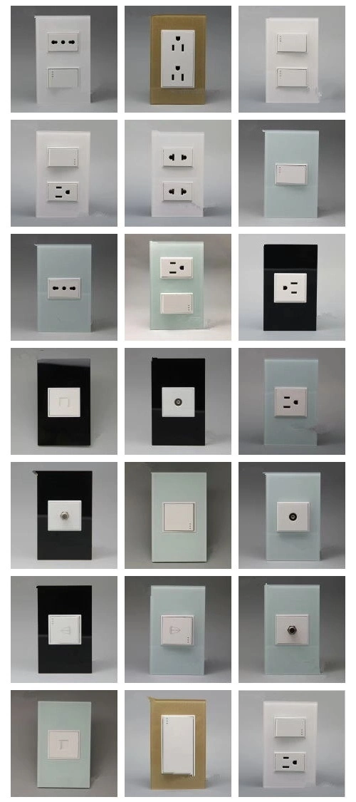 118 Glass Wall Socket EU Wall Socket