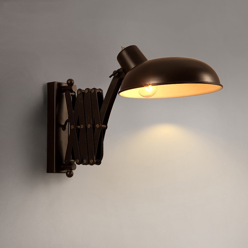 American Retractable Wall Lamp Retro Industrial Kitchen Living Room Swing Arm Wall Lights (WH-VR-60)