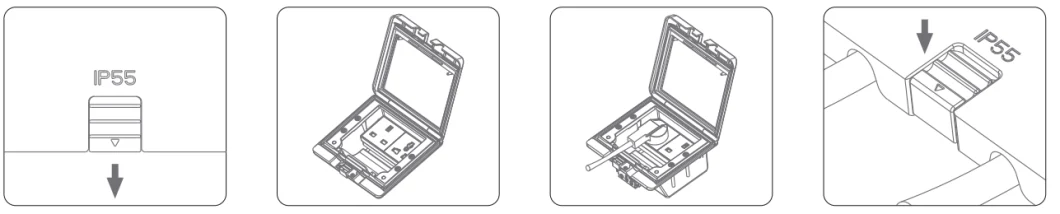 IP55 Waterproof Socket/ Electric Plug Socket/ 2-Way Power Socket Outlet