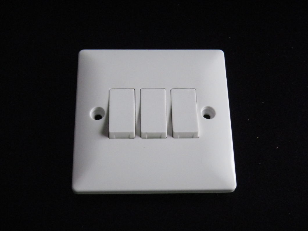 3gang 1way 10A Push Button Light Wall Switches (Slim Range)