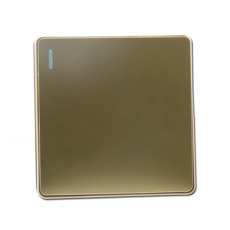 1 Gang Golden PC Material Electric Wall Switch