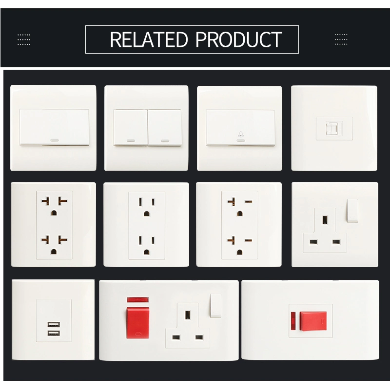 Wall Mounted Duplex Multi 3 Pin Socket Outlet