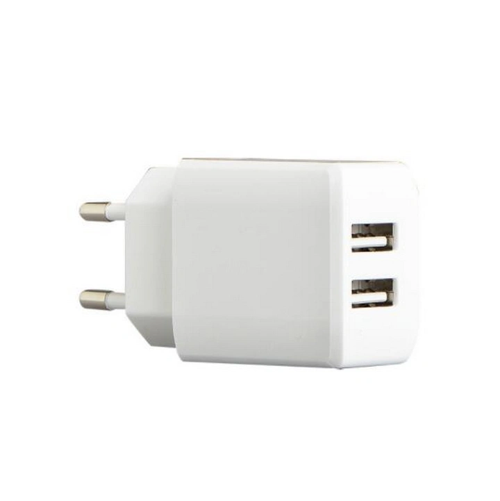 5V 2A Flat Multiple Travel Dual USB Wall Charger 2 Port RoHS USB Charger Mobile Adapter