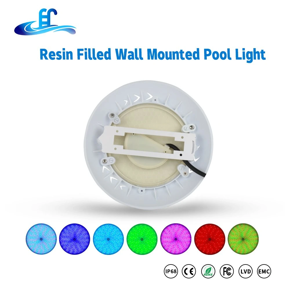 Switch Control 12V 18W RGB Wall Mounted LED Swimming Pool Light Underwater Light